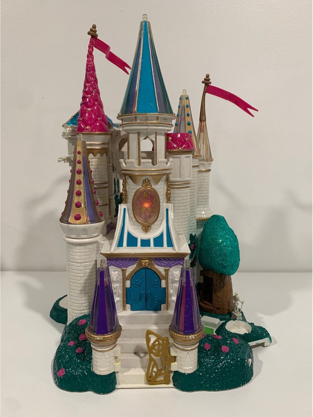 Vintage 1998 Disney Princess Castle Playset Beauty Beast Polly Pocket